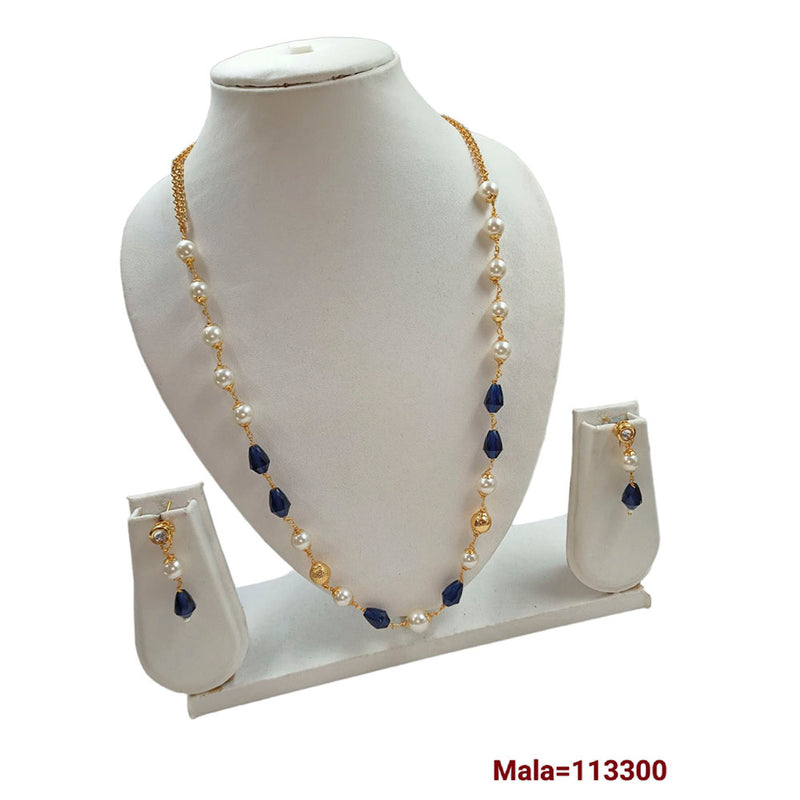 Padmawati Bangles Gold Plated Beads Necklace Set