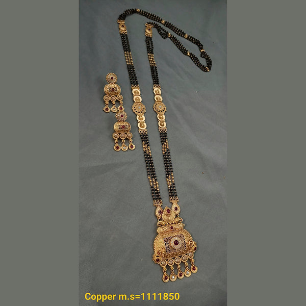 Padmawati Bangles Copper Long Mangalsutra Set