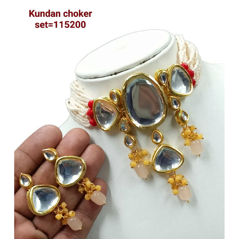 Padmawati Bangles Gold Plated Kundan Stone Choker Necklace Set