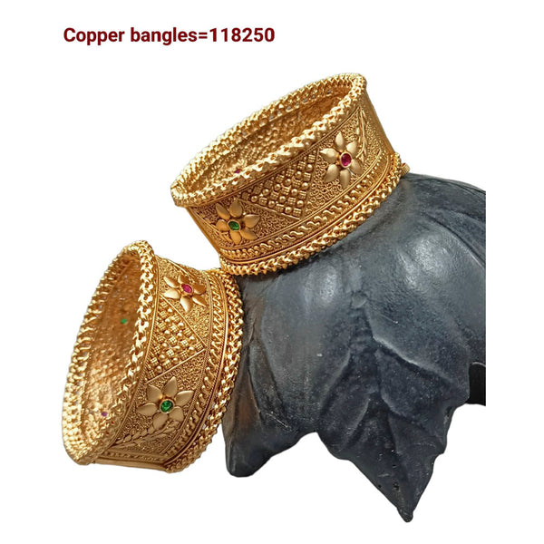 Padmawati Bangles Copper Austrian Stone Bangles Set