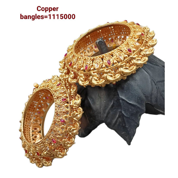 Padmawati Bangles Copper Kundan Stone Bangles Set
