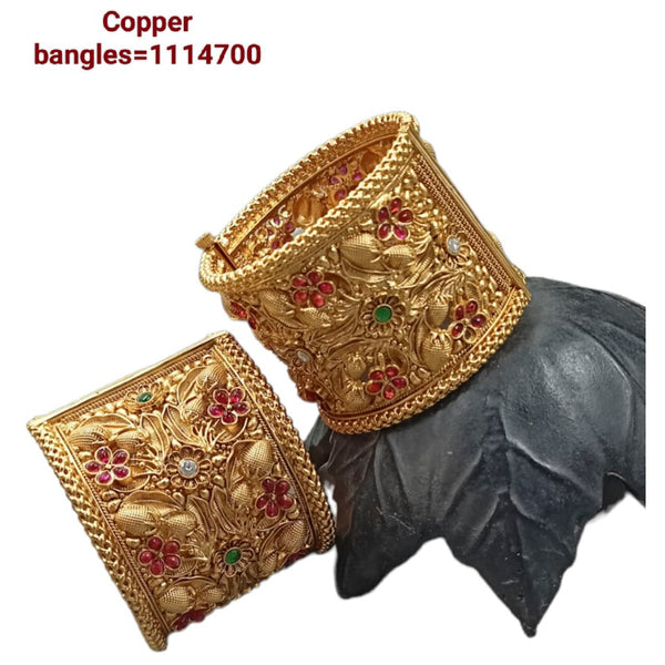 Padmawati Bangles Copper Pota Stone Bangles Set