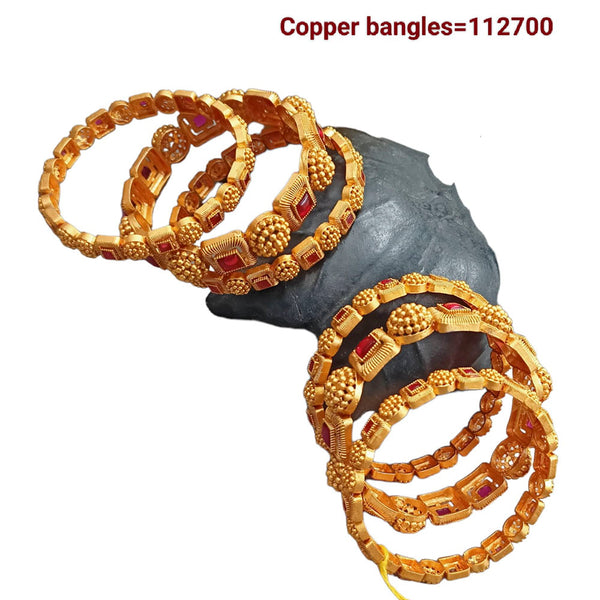 Padmawati Bangles Copper Pota Stone Bangles Set