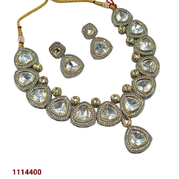 Padmawati Bangles Crystal Stone Gold Plated Choker Necklace Set