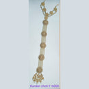 NAFJ Gold Plated Pearl And Kundan Choti Hair Jewelry for Women