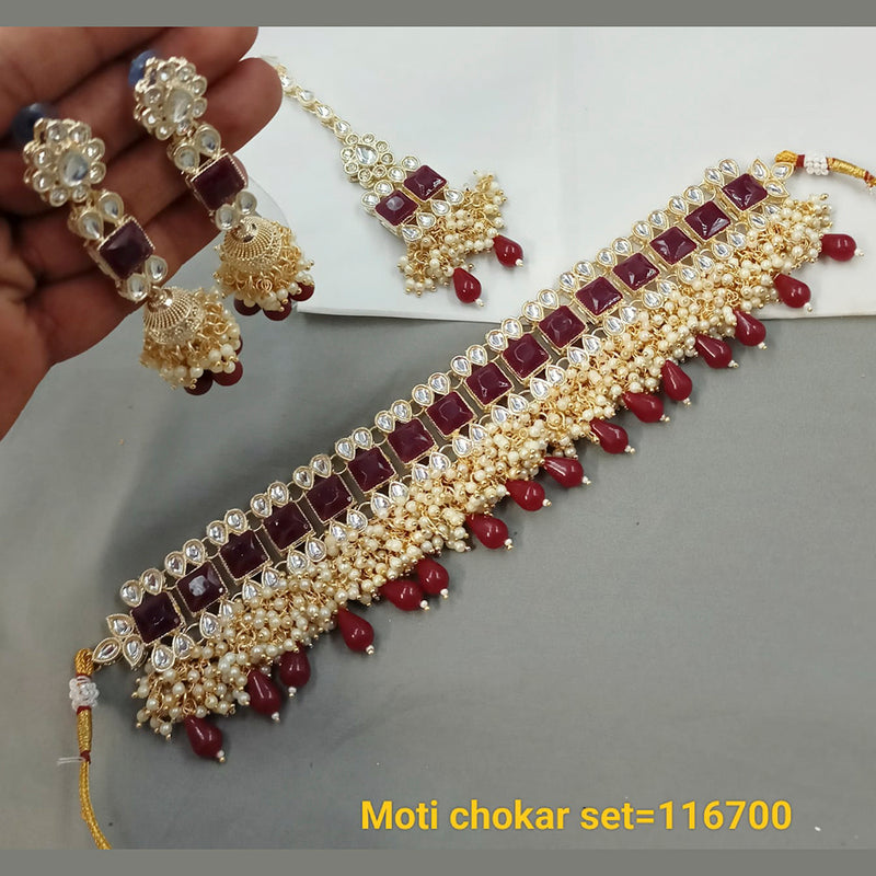 Padmawati Bangles Choker Necklace Set With Maangtikka