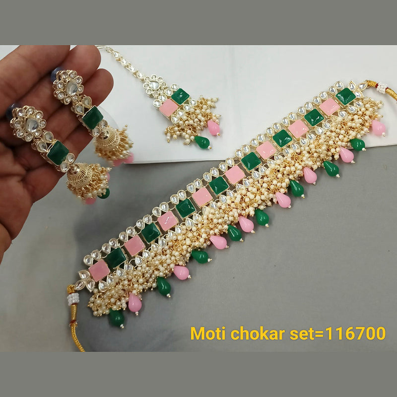 Padmawati Bangles Choker Necklace Set With Maangtikka