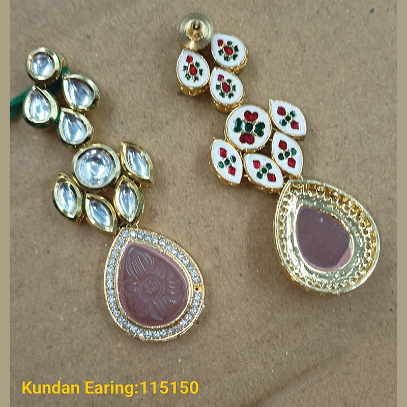 Padmawati Bangles Gold Plated Kundan Stone Dangler Earrings