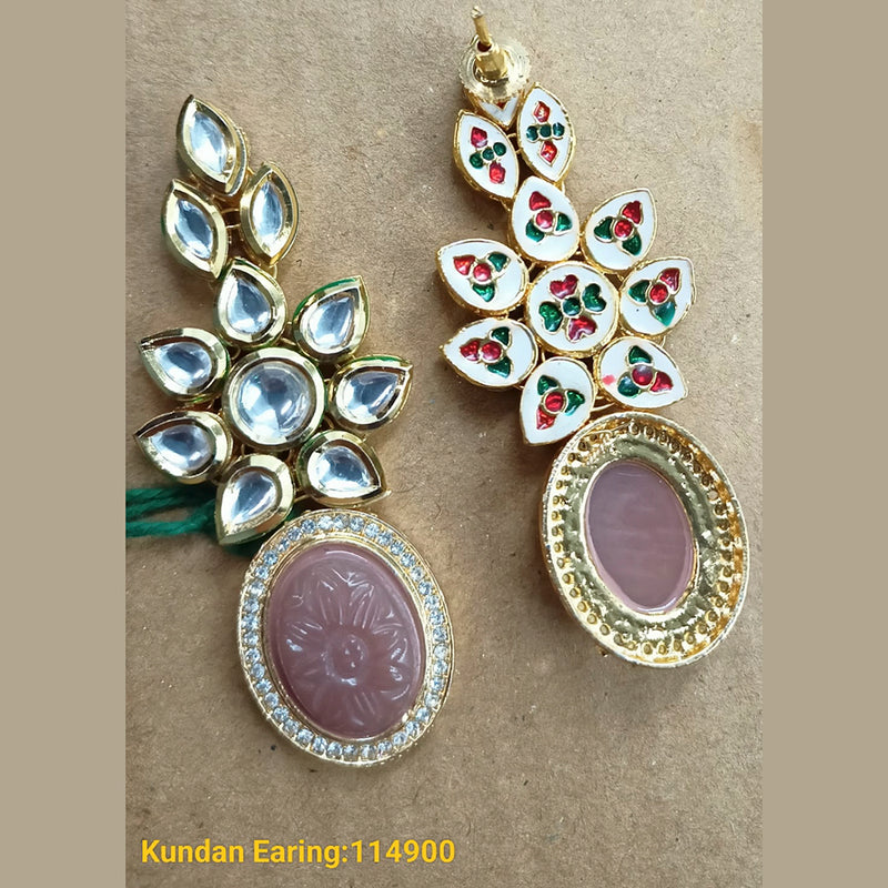 Padmawati Bangles Gold Plated Kundan Stone Dangler Earrings