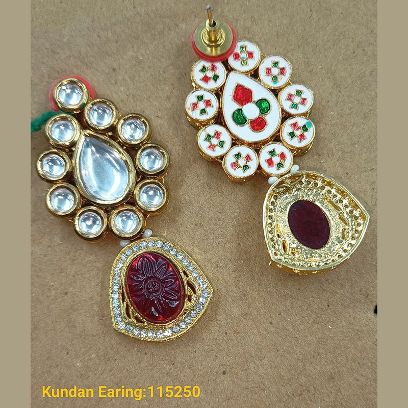 Padmawati Bangles Gold Plated Kundan Stone Dangler Earrings