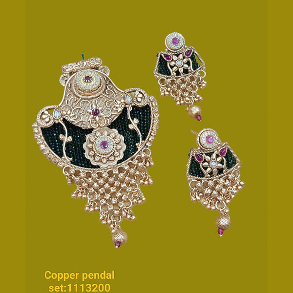 Padmawati Bangles Copper Plated Pandent Set