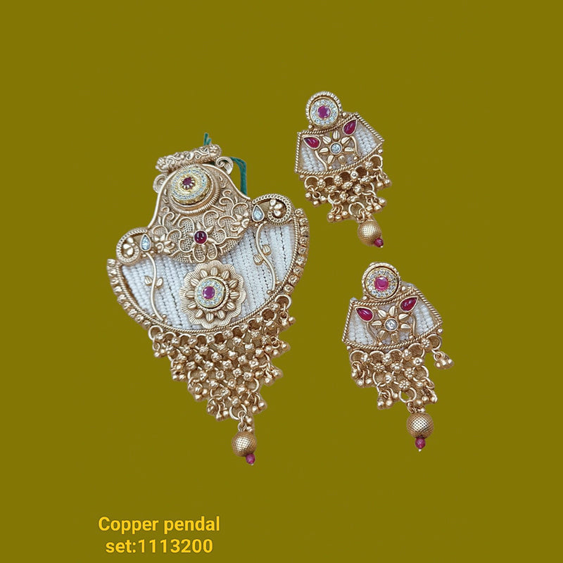 Padmawati Bangles Copper Plated Pandent Set
