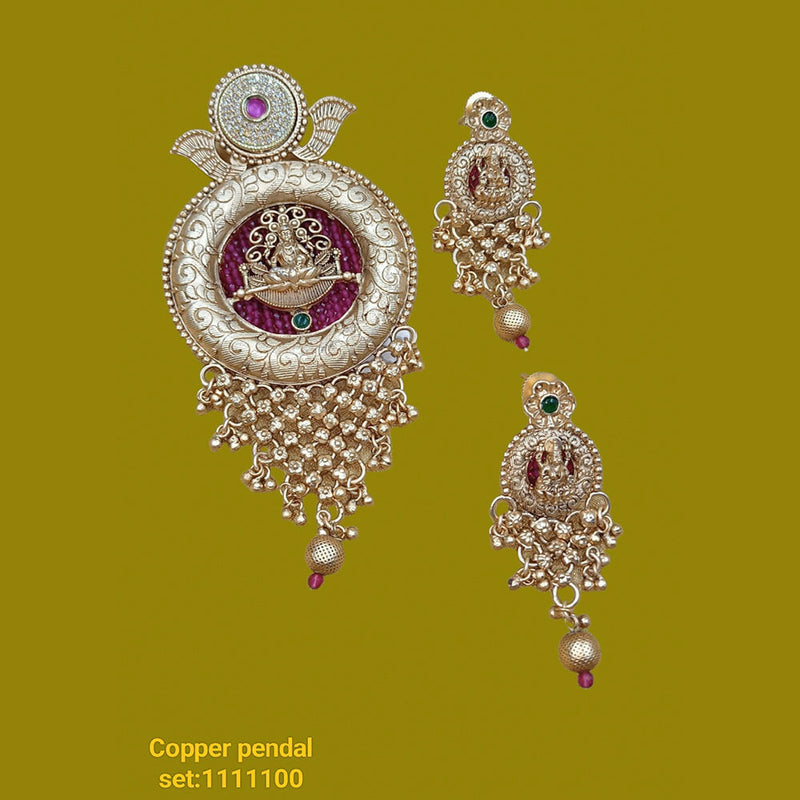 Padmawati Bangles Copper Plated Pendant Set