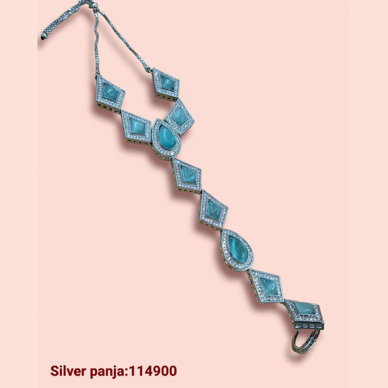 Padmawati Bangles Silver Plated Hand Harness