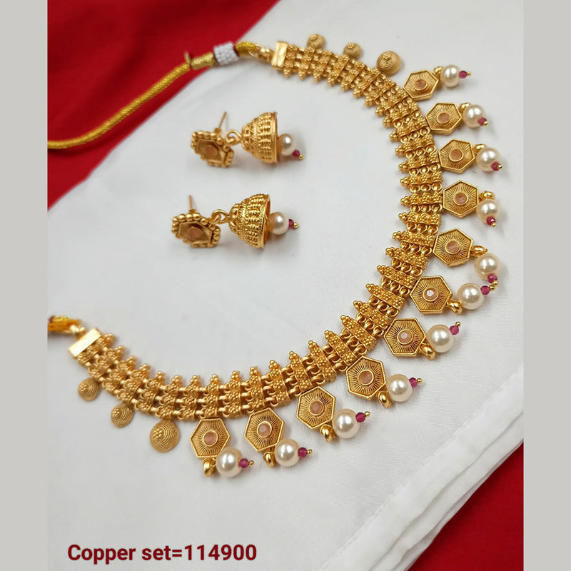 Padmawati Bangles Pota Stone Copper Choker Necklace Set