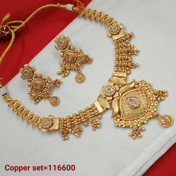 Padmawati Bangles Pota & Austrian Stone Copper Choker Necklace Set