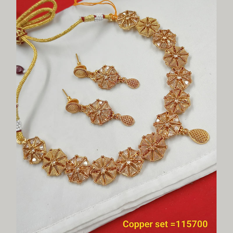 Padmawati Bangles AD Stone Copper Choker Necklace Set