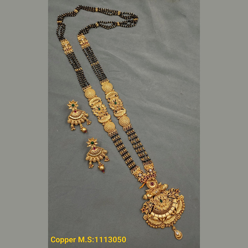 Padmawati Bangles Gold Plated Pota Stone Mangalsutra