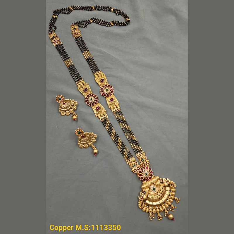 Padmawati Bangles Gold Plated Pota Stone Mangalsutra