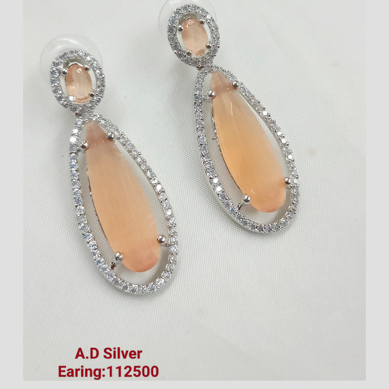 Padmawati Bangles Silver Plated AD Stone Earrings