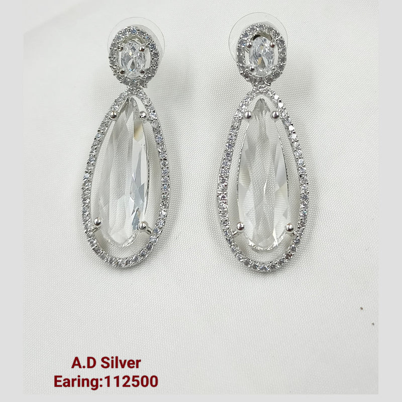 Padmawati Bangles Silver Plated AD Stone Earrings