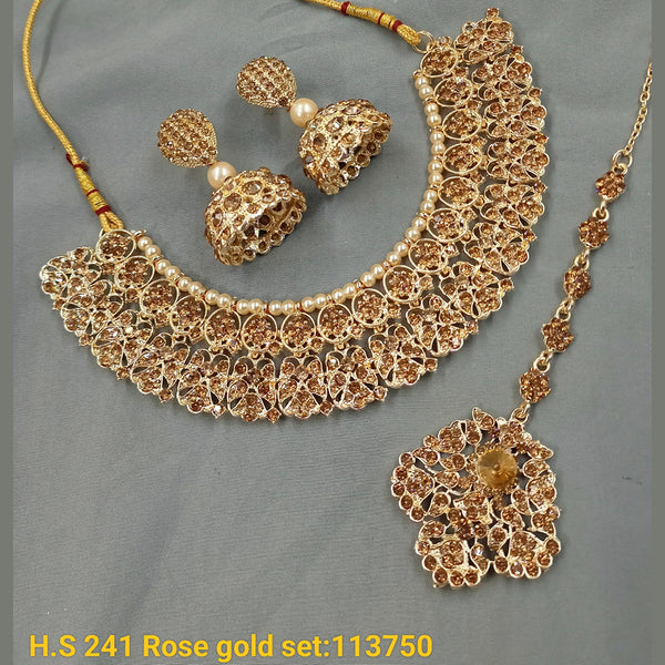 Padmawati Bangles Gold Plated Austrian Stone Necklace Set