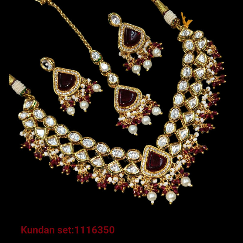 Padmawati Bangles Gold Plated Kundan & Beads Necklace Set