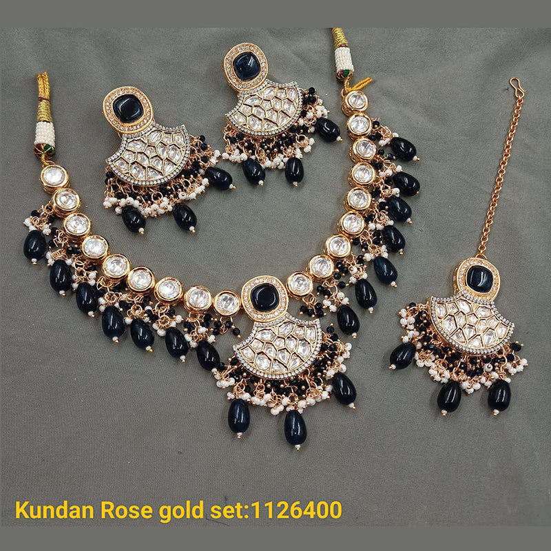 Padmawati Bangles Gold Plated Kundan & Beads Necklace Set