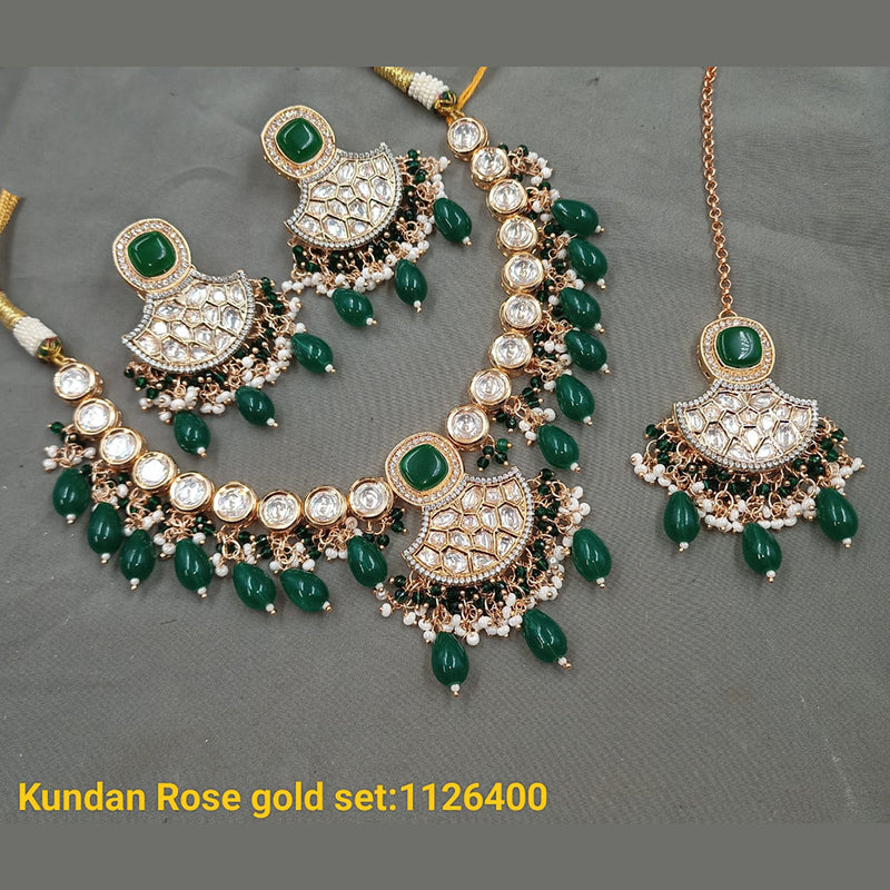 Padmawati Bangles Gold Plated Kundan & Beads Necklace Set