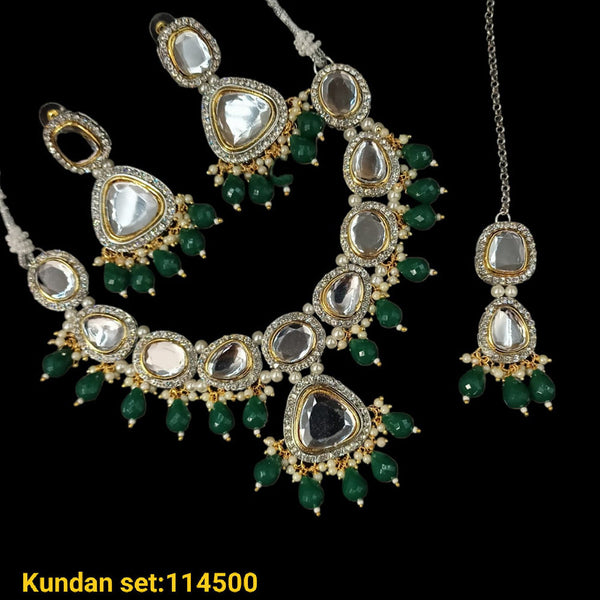Padmawati Bangles 2 Tone Plated Kundan Necklace Set