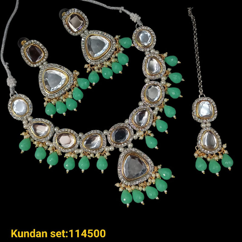 Padmawati Bangles 2 Tone Plated Kundan Necklace Set