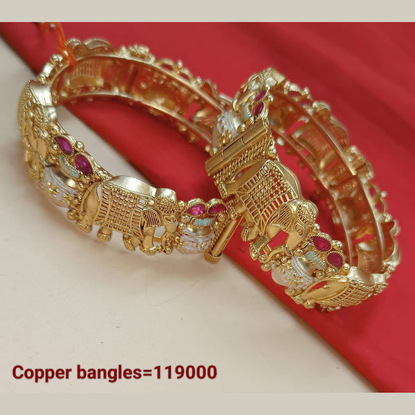 Padmawati Bangles Gold Plated Pota Stone Bangles Set