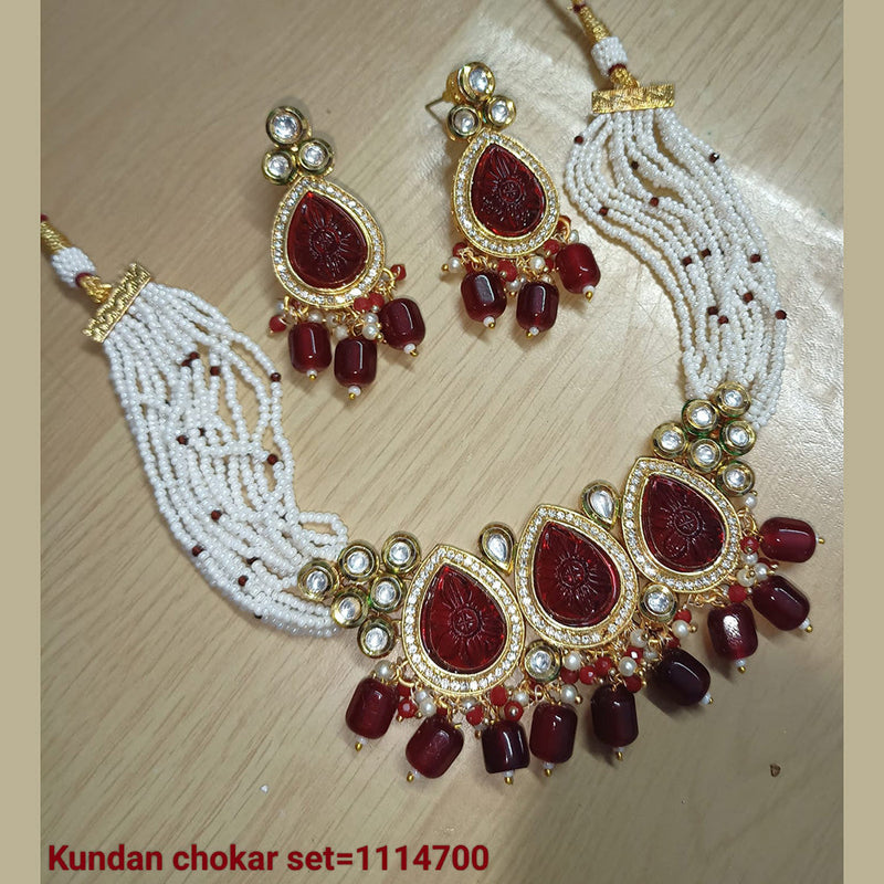 Padmawati Bangles Gold Plated Kundan Stone Choker Necklace Set