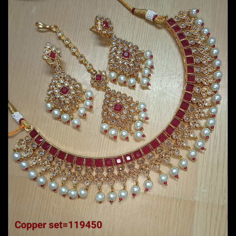 Padmawati Bangles Gold Plated Copper Necklace Set