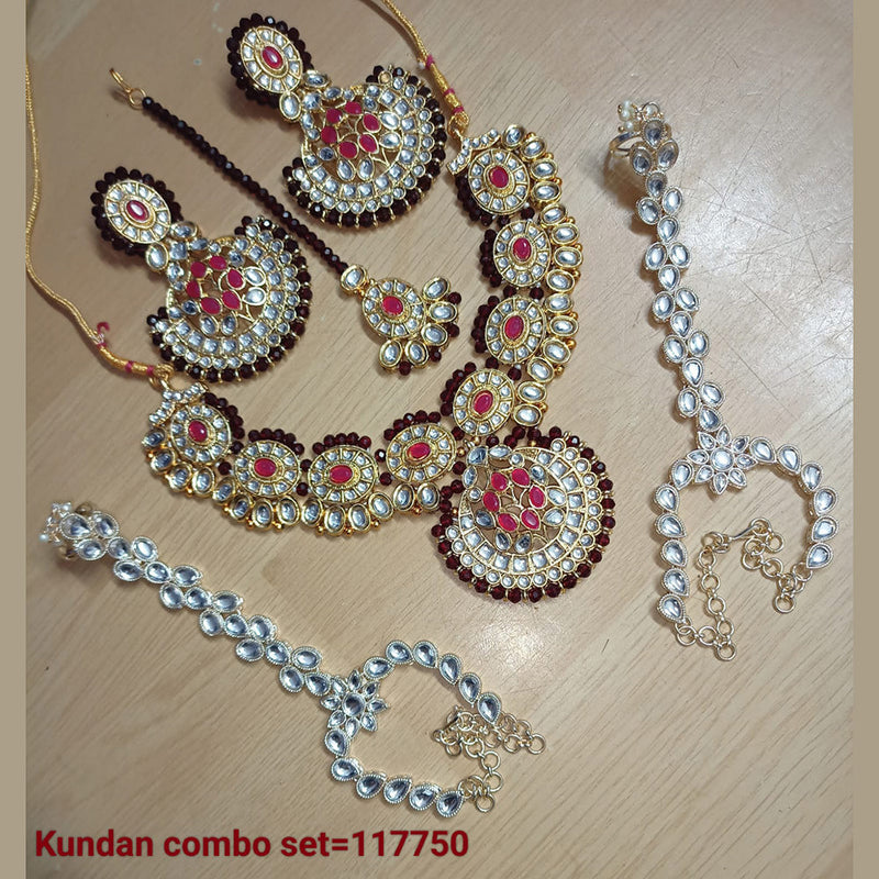 Padmawati Bangles Gold Plated Kundan Stone Combo