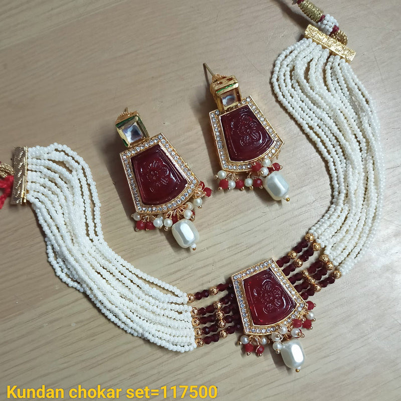 Padmawati Bangles Gold Plated Kundan Stone Choker Necklace Set
