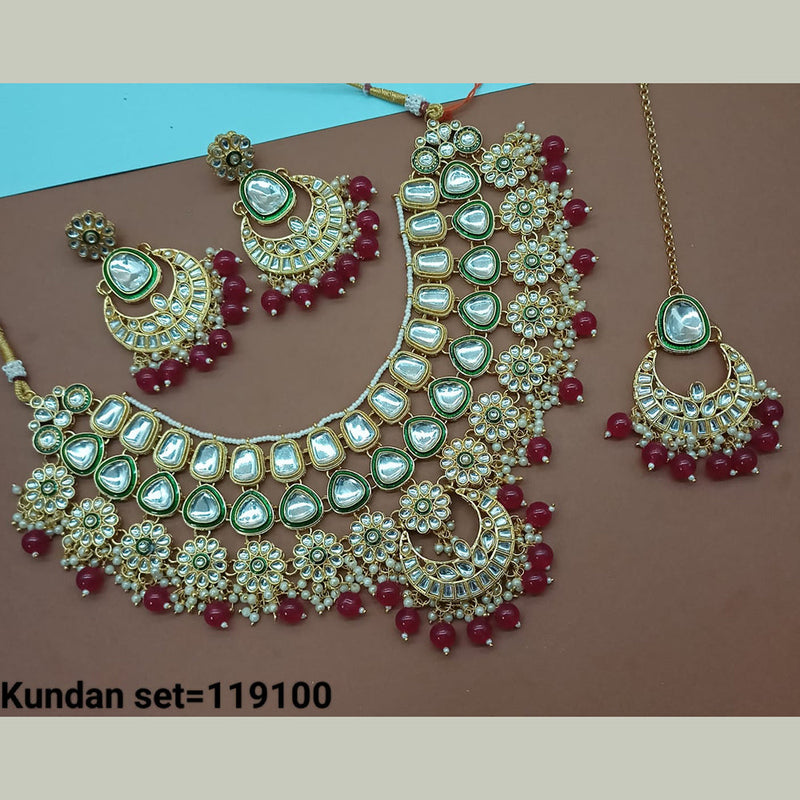 Padmawati Bangles Gold Plated Kundan Stone Necklace Set