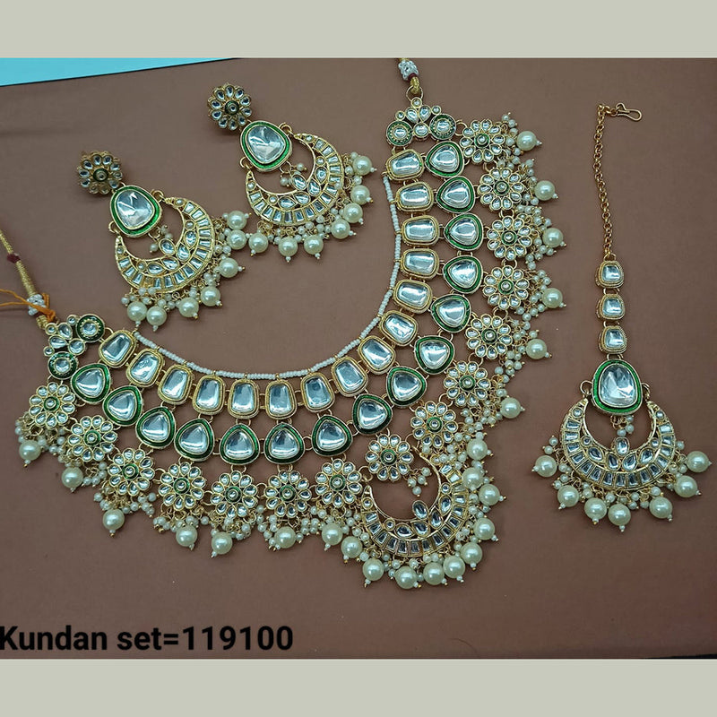 Padmawati Bangles Gold Plated Kundan Stone Necklace Set