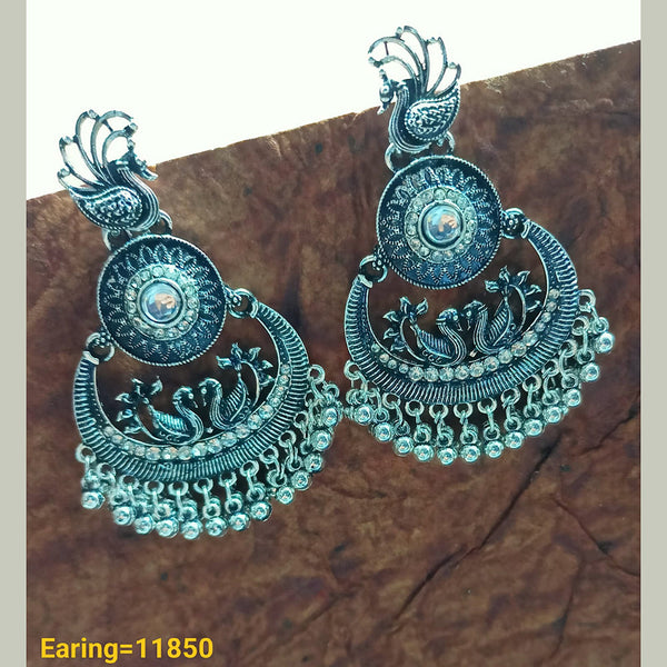 Padmawati Bangles Oxidised Plated Dangler Earrings