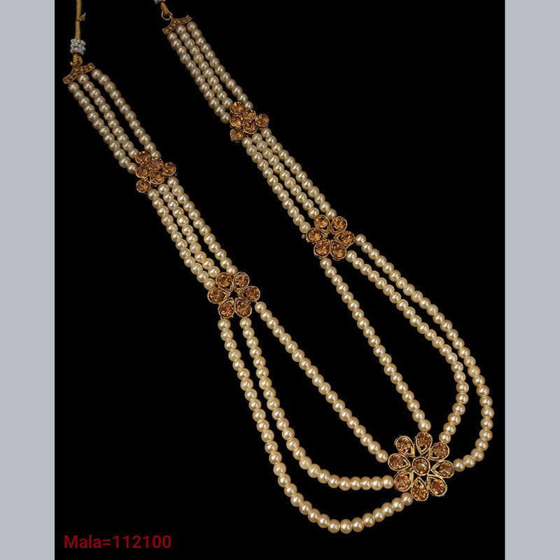 Padmawati Bangles Gold Plated Pearl Necklace