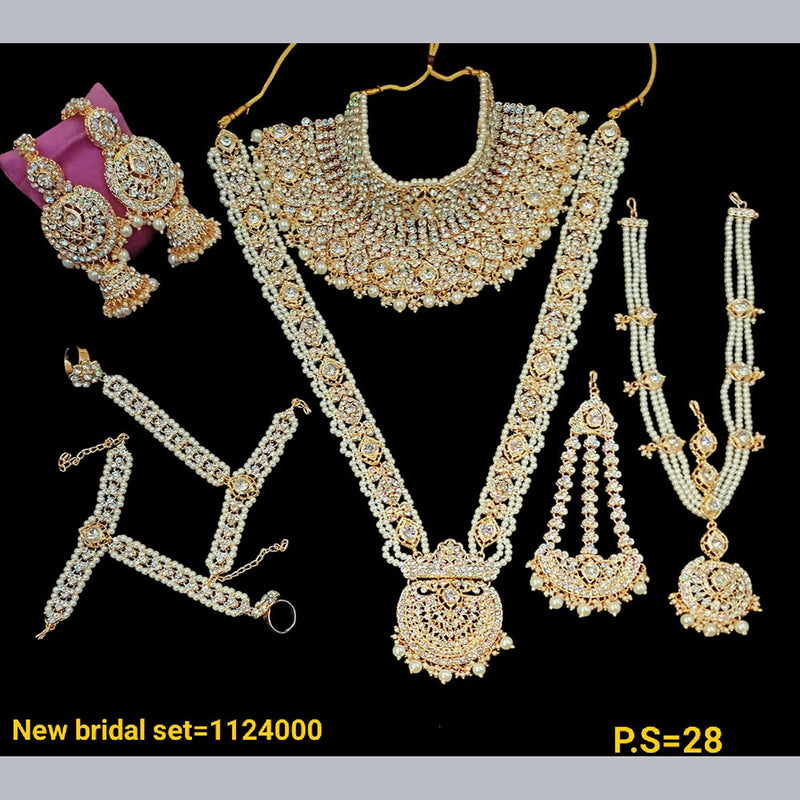 Padmawati Bangles Gold Plated Austrian Stone Bridal Set