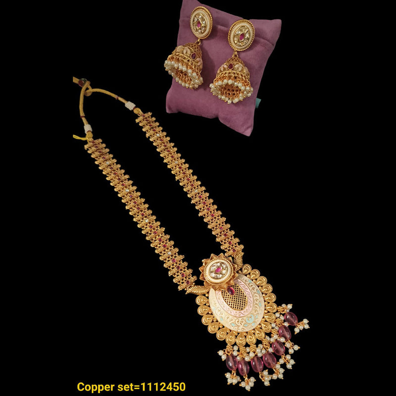 Padmawati Bangles Copper Gold Meenakari Necklace Set