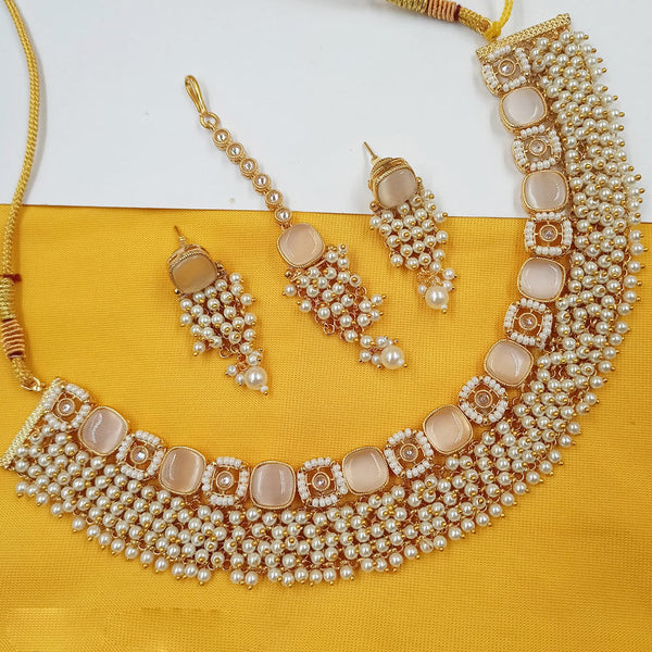 Padmawati Bangles Silver Plated Reverse AD Necklace Set