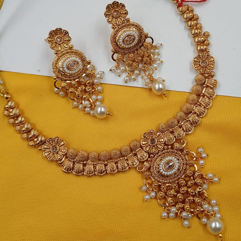 Padmawati Bangles Copper Gold Plated Necklace Set