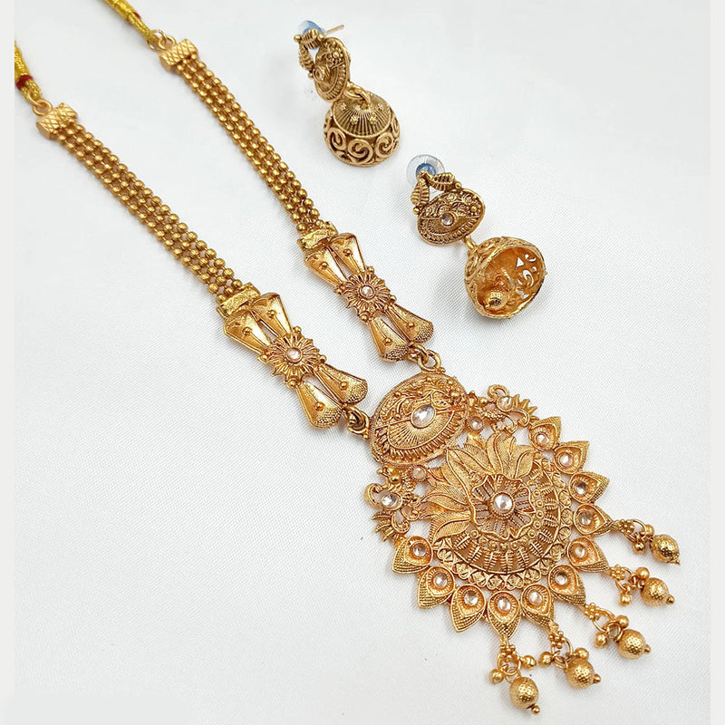 Padmawati Bangles Gold Plated Pota Stone Necklace Set