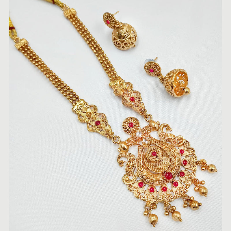 Padmawati Bangles Gold Plated Pota Stone Necklace Set