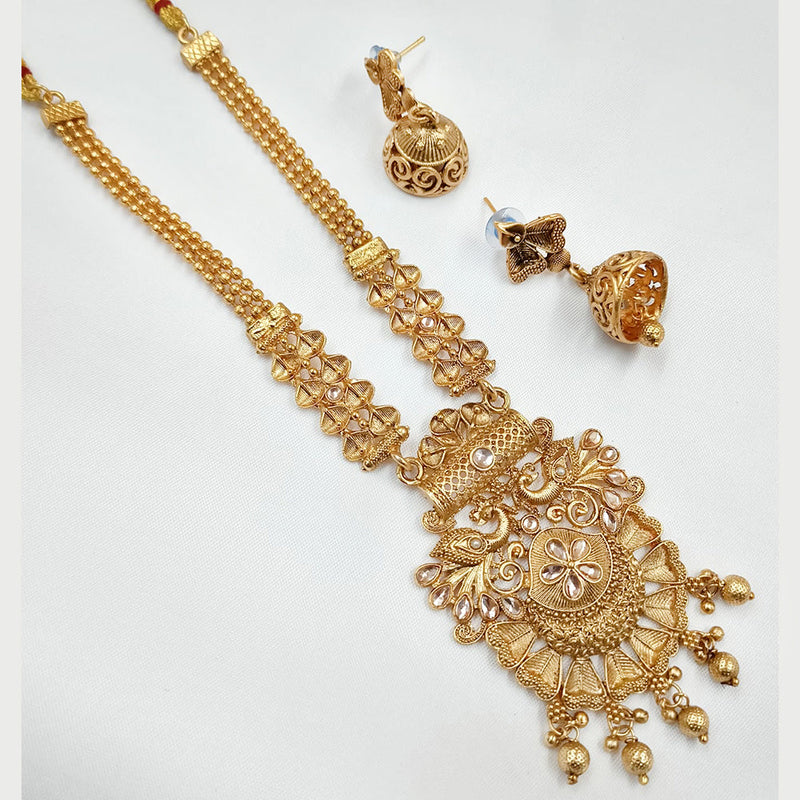 Padmawati Bangles Gold Plated Pota Stone Necklace Set