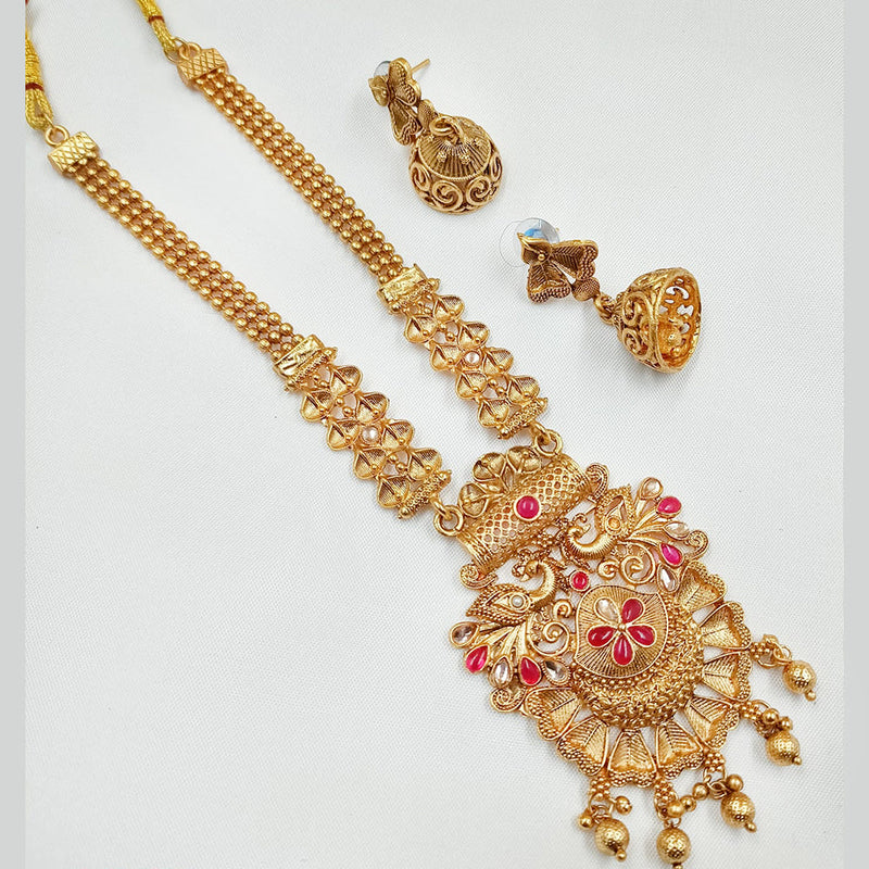 Padmawati Bangles Gold Plated Pota Stone Necklace Set