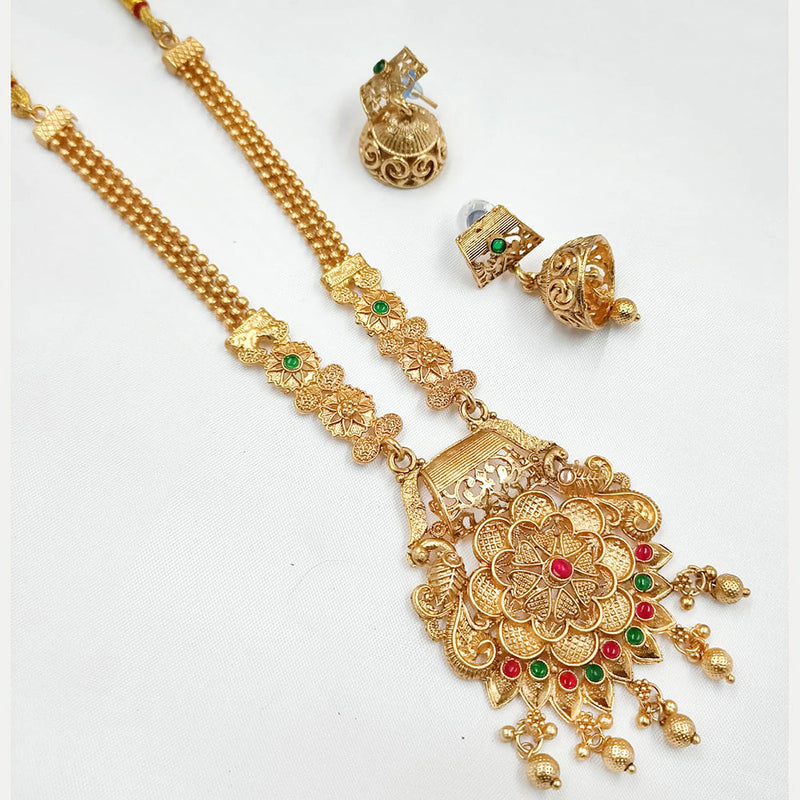 Padmawati Bangles Gold Plated Pota Stone Necklace Set