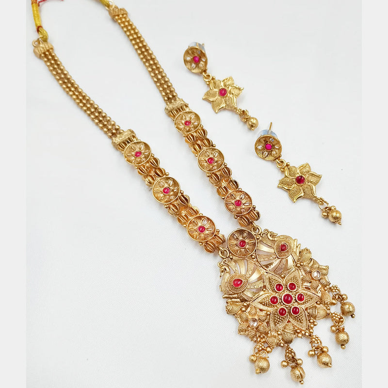 Padmawati Bangles Gold Plated Pota Stone Necklace Set